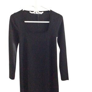 Zara Elegant Black Long Sleeve Dress